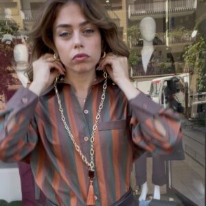 Camicia Rigata Have One in Cotone