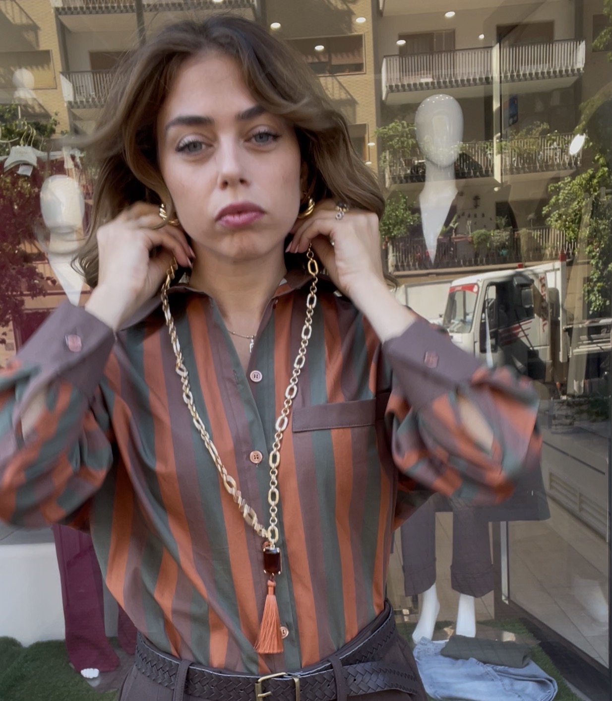 Camicia Rigata Have One in Cotone
